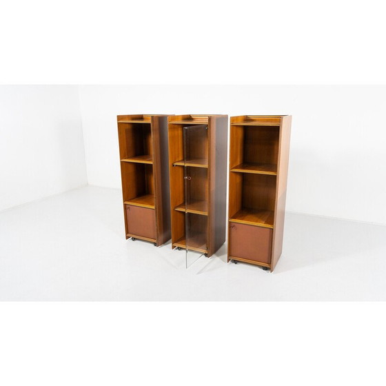 Image 1 of Vintage Artona plank in hout en leer door Afra en Tobia Scarpa voor Maxalto, 1970