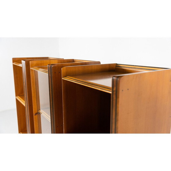 Image 1 of Vintage Artona plank in hout en leer door Afra en Tobia Scarpa voor Maxalto, 1970