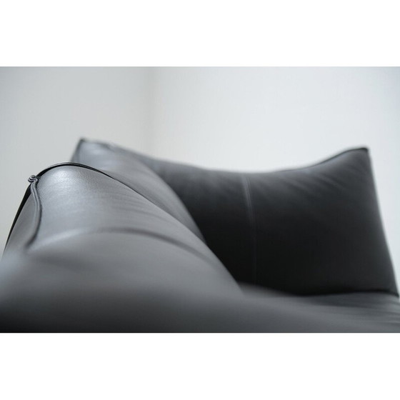Image 1 of Vintage "Le bambole" sofa in zwart leer door Mario Bellini voor B en B, Italië 1970