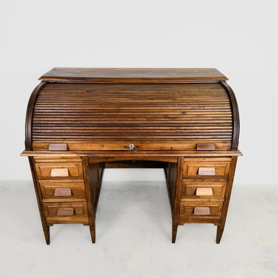 Image 1 of Zeldzaam Art Deco rolluik bureau