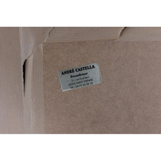 Image 1 of Vintage schilderij met een gehemeltescène, 1950