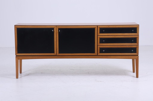 Prachtig vintage pallet dressoir 60s Mid Century TV ladekast retro 70s zwart bruin