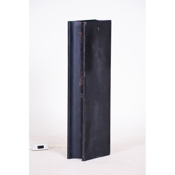 Image 1 of Mid century hanglamp van glas en staal, jaren 1950