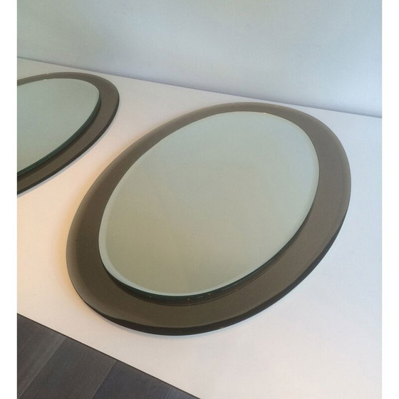 Image 1 of Paar vintage glazen spiegels, 1970