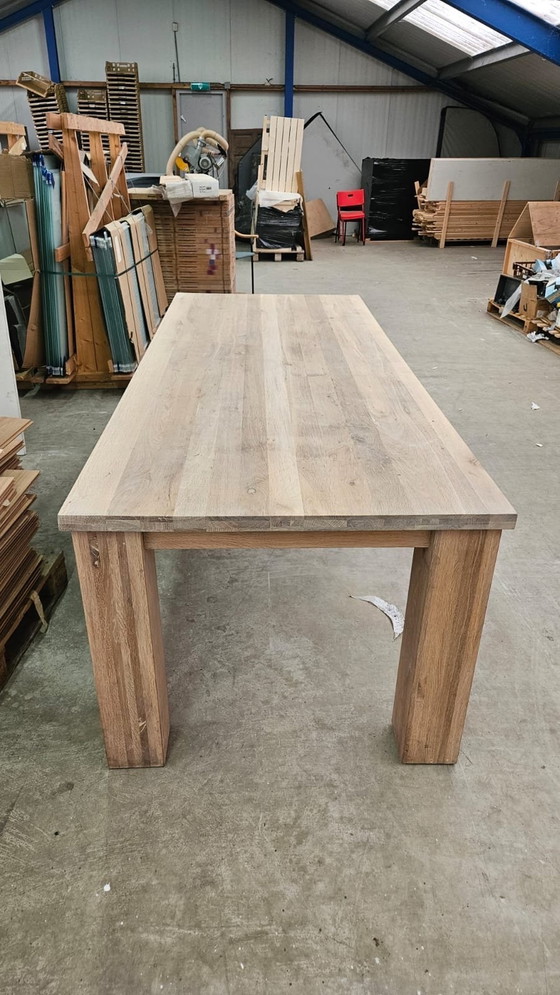 Image 1 of Massief Eiken Houten Tafel