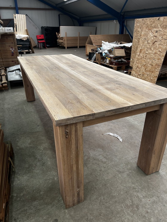 Image 1 of Massief Eiken Houten Tafel