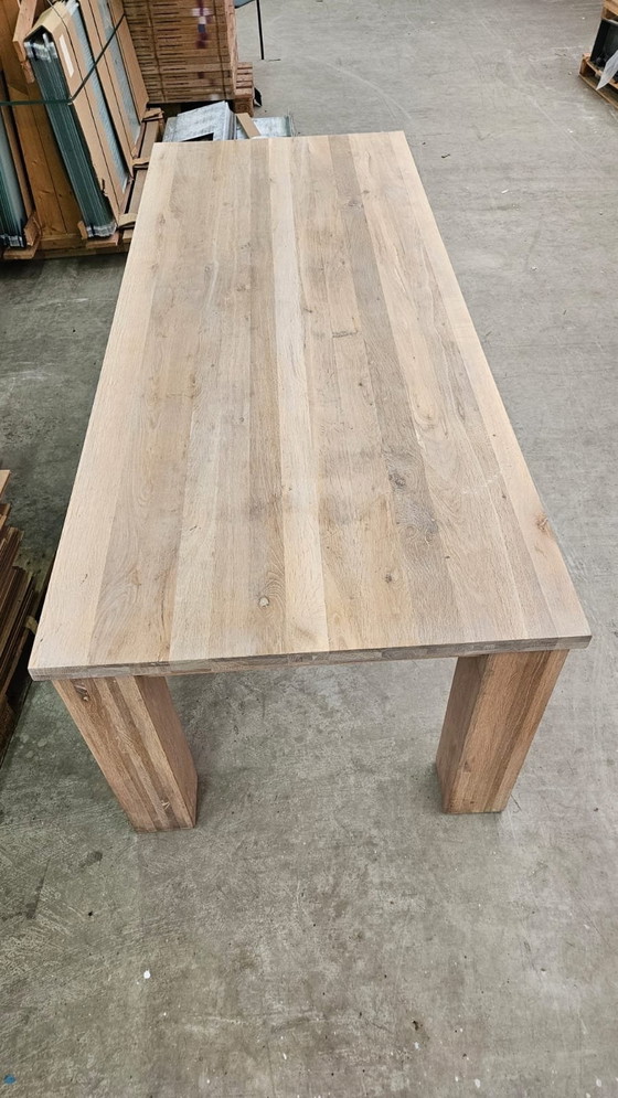 Image 1 of Massief Eiken Houten Tafel