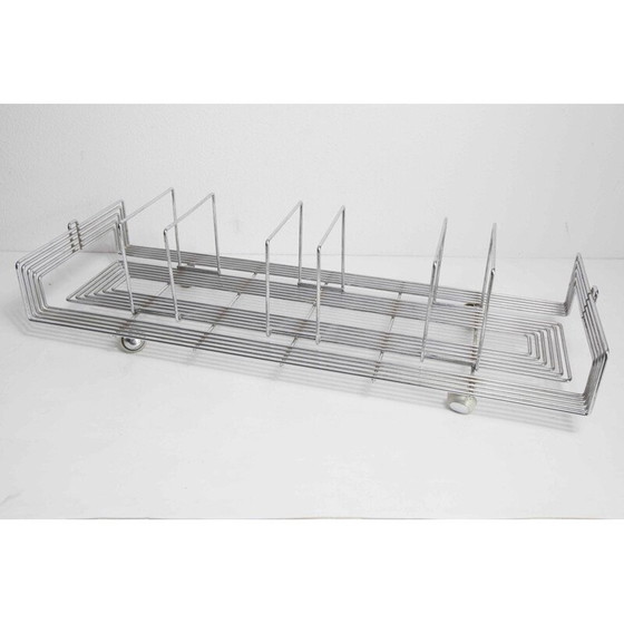 Image 1 of Vintage stalen tijdschriftenrek door Max Sauze voor Isocele, 1970