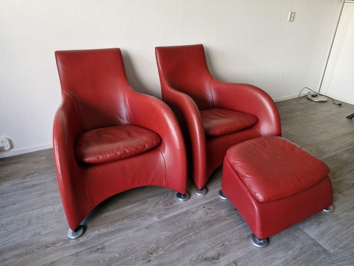 Set Montis Model Loge Met Hocker