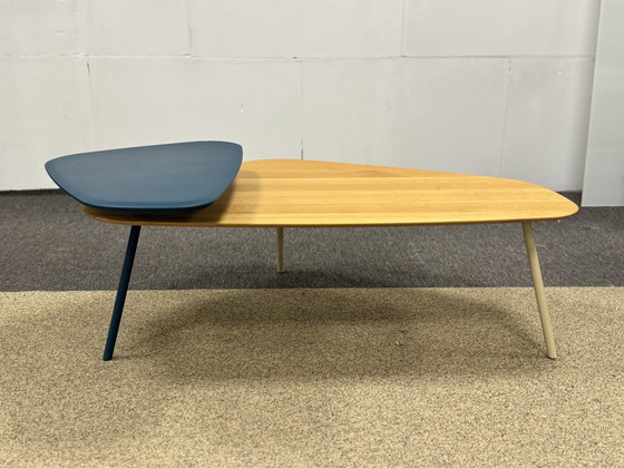 Image 1 of Leolux Tilio Salontafel Blauw eiken hout