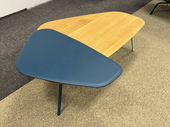 Image 1 of Leolux Tilio Salontafel Blauw eiken hout