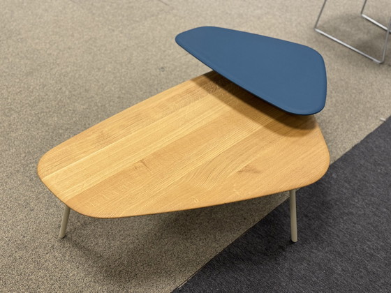 Image 1 of Leolux Tilio Salontafel Blauw eiken hout