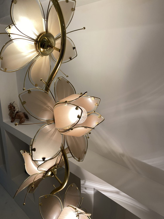 Image 1 of Hollywood Regency vloerlamp Fleur De Lotus