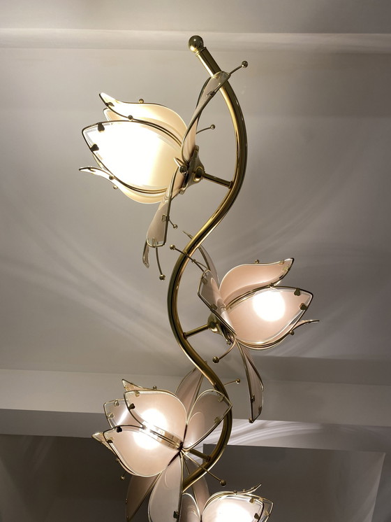 Image 1 of Hollywood Regency vloerlamp Fleur De Lotus