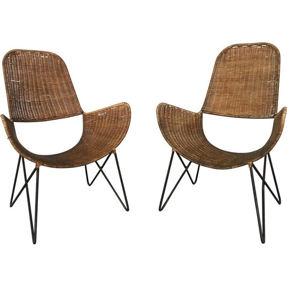 Image 1 of Paar vintage fauteuils van Raoul Guys, 1950