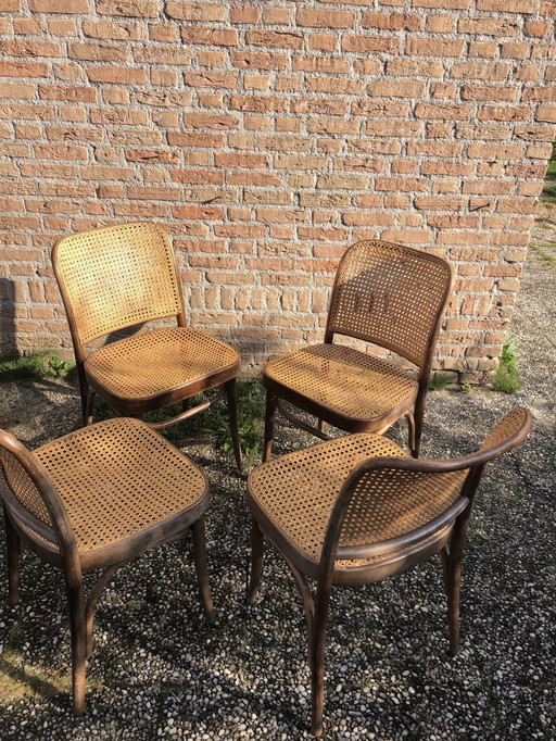 4x Vintage Praag Of 811 Stoelen