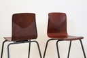 4x Galvanitas Stapelbare Industriële Eetkamerstoelen