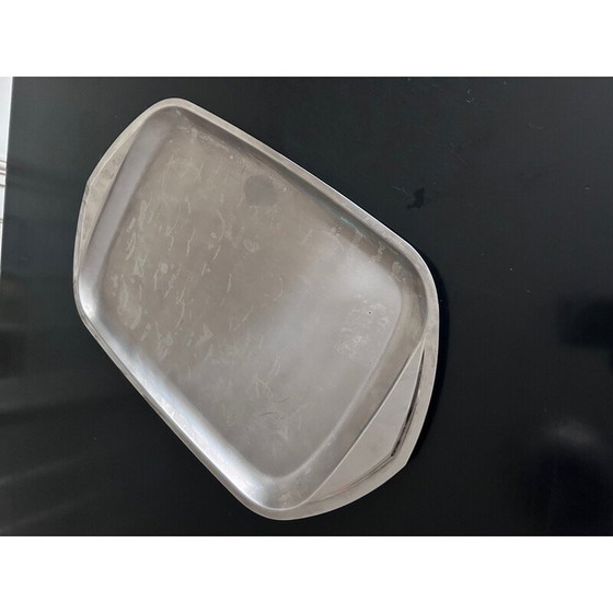 Image 1 of Vintage Cosmos roestvrijstalen dienblad voor Guy Degrenne, 1970