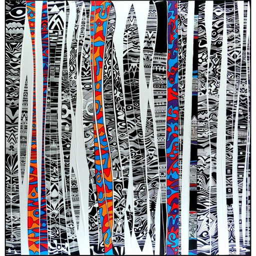 Acryl op vintage doek "HypNos-02 H" door Alain Carpentier