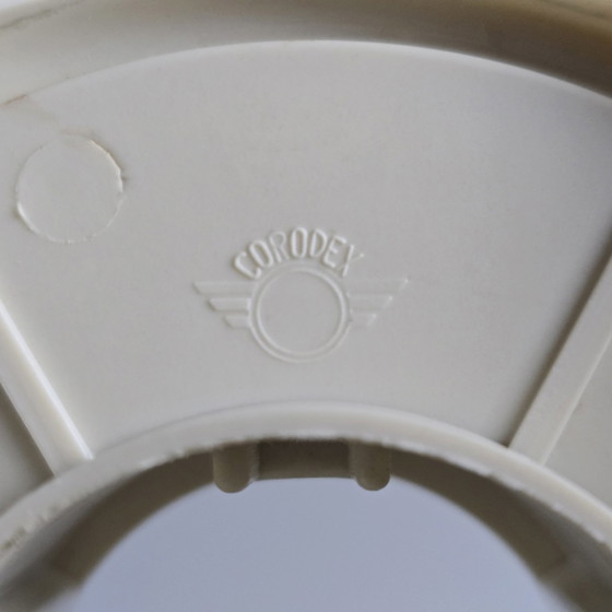 Image 1 of Vintage Corodex Beige Bakeliet & Opaal Glas Schuine Wandlamp - Nederland, 1970S.