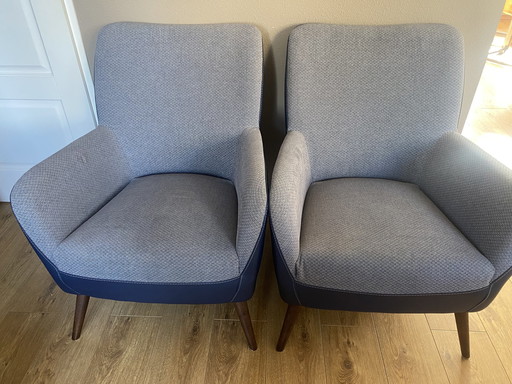 2x Bert Plantagie Bolero Wood fauteuils