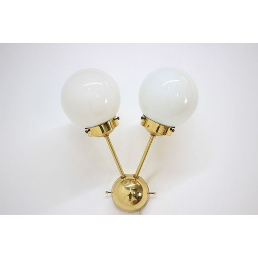 Vintage spoetnik messing wandlampen, 1970