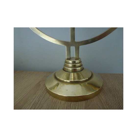 Image 1 of Paar vintage Jugendstil bronzen en messing kandelaars, 1900