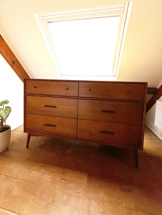 Image 1 of West Elm Mid Century 6-Lade Commode