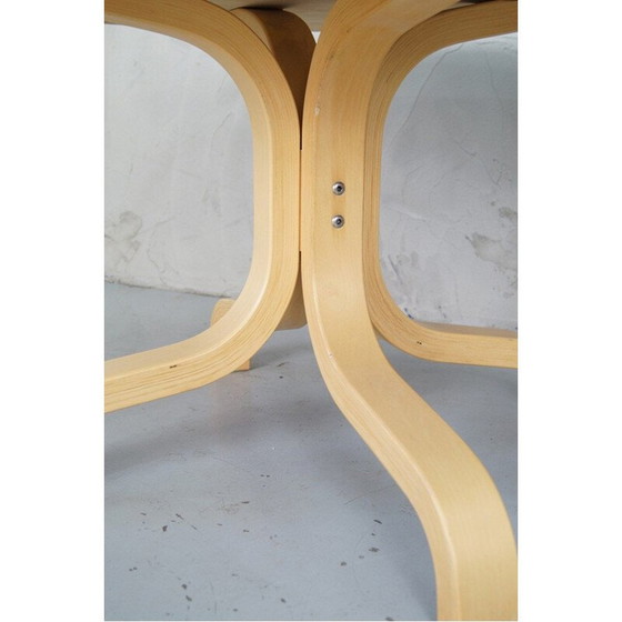 Image 1 of Vintage Finse ronde salontafel door Ilmari Lappalainen voor Asko, 1960