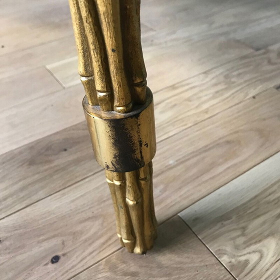 Image 1 of Vintage bronzen en glazen salontafel