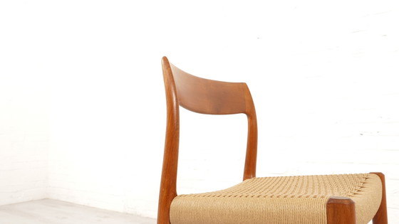 Image 1 of 4 X Vintage Eetkamerstoelen | Niels Otto Møller | Model 77