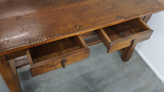 Image 1 of Franse eettafel met 2 lades