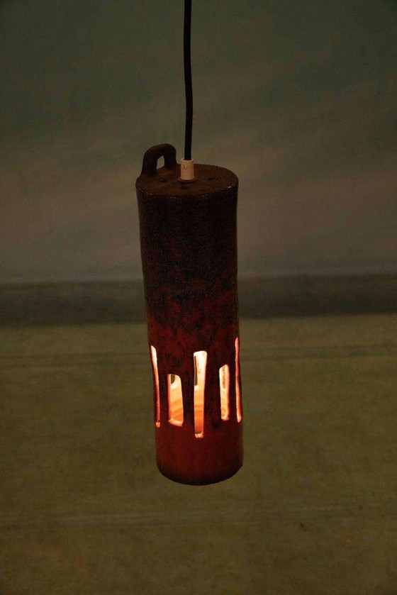 Image 1 of Vintage keramische hanglamp jaren 60, fat lava ceramic lamp