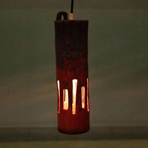 Image 1 of Vintage keramische hanglamp jaren 60, fat lava ceramic lamp