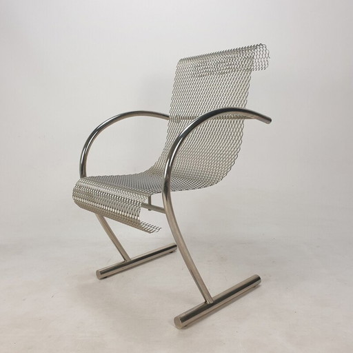 Vintage "Sing Sing Sing" stalen buisfauteuil door Shiro Kuramata voor Xo, Frankrijk 1985