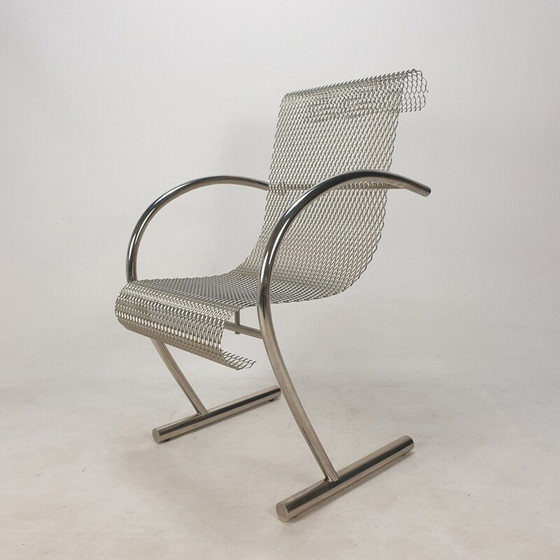 Image 1 of Vintage "Sing Sing Sing" stalen buisfauteuil door Shiro Kuramata voor Xo, Frankrijk 1985