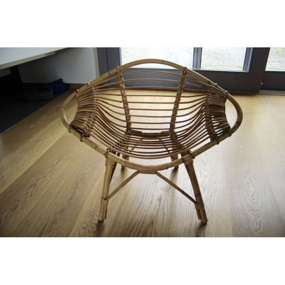 Image 1 of Vintage rieten fauteuil voor kinderen "Lemon" van J Rol en J Abraham