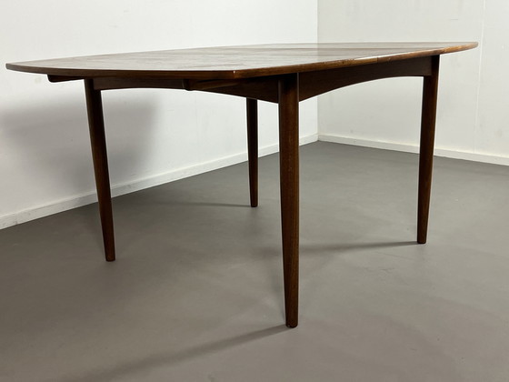 Image 1 of Vintage Deense Scandinavische Teak Tafel Uitschuifbaar Sixties 