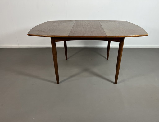 Vintage Deense Scandinavische Teak Tafel Uitschuifbaar Sixties 