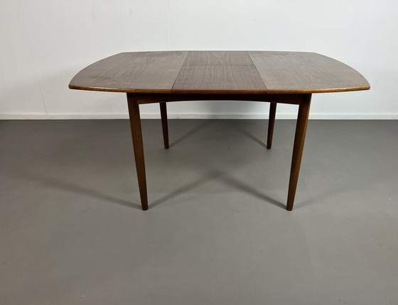 Image 1 of Vintage Deense Scandinavische Teak Tafel Uitschuifbaar Sixties 