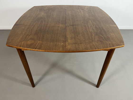 Image 1 of Vintage Deense Scandinavische Teak Tafel Uitschuifbaar Sixties 