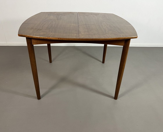 Image 1 of Vintage Deense Scandinavische Teak Tafel Uitschuifbaar Sixties 