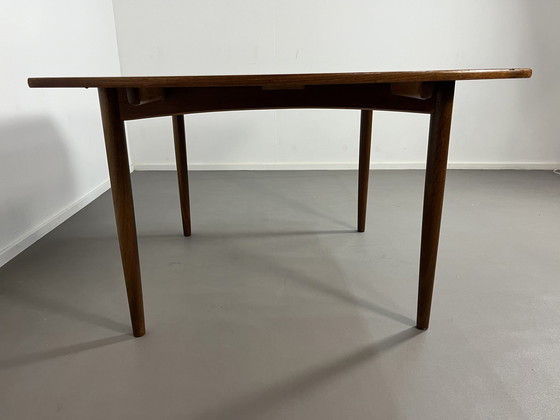 Image 1 of Vintage Deense Scandinavische Teak Tafel Uitschuifbaar Sixties 