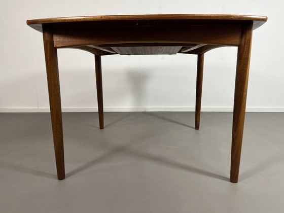 Image 1 of Vintage Deense Scandinavische Teak Tafel Uitschuifbaar Sixties 