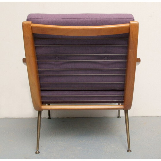 Image 1 of Vintage Boomerang fauteuil in kersenhout, jaren 1950