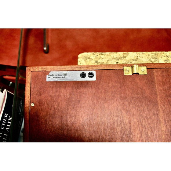 Image 1 of Vintage teakhouten spiegel O.D Mobler A.S 1950