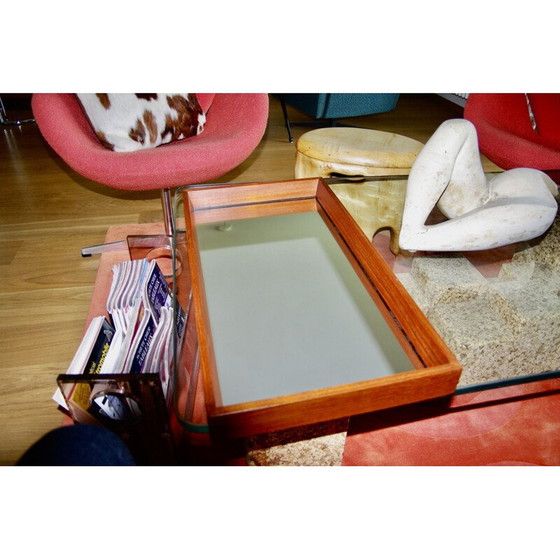 Image 1 of Vintage teakhouten spiegel O.D Mobler A.S 1950