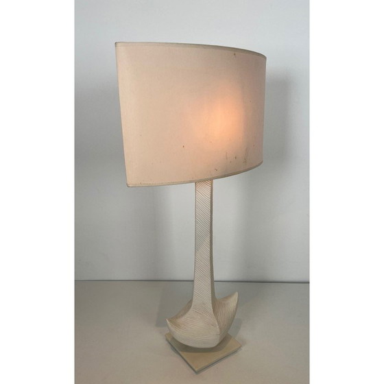 Image 1 of Vintage witte keramische lamp van L. Drummer, Frankrijk 1970