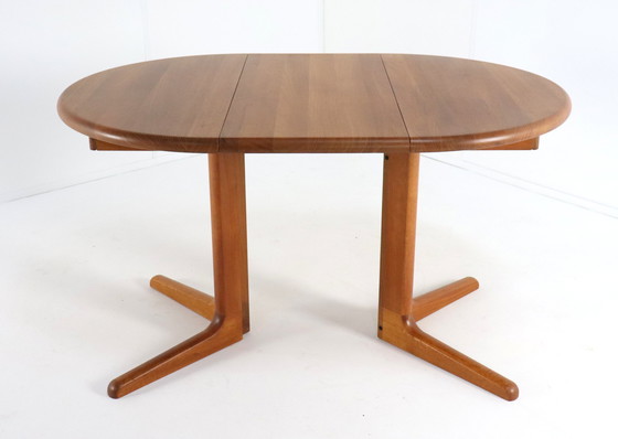 Image 1 of Ronde 1X Verlengbare Deense Massief Teak Eettafel 'Virklund'