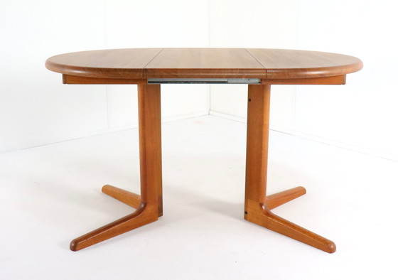 Image 1 of Ronde 1X Verlengbare Deense Massief Teak Eettafel 'Virklund'